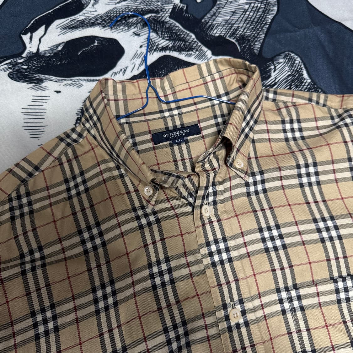 정품 버버리 체크셔츠 LL사이즈 상품이미지2