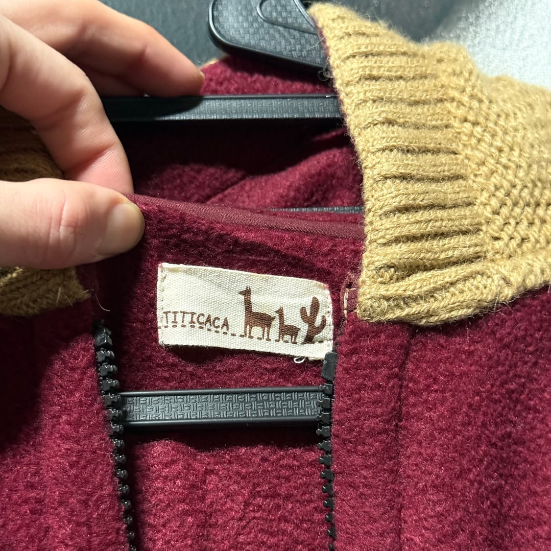 티티카카 Titicaca 모리 에스닉 스타일 울 니트 집업 후디 상품이미지7