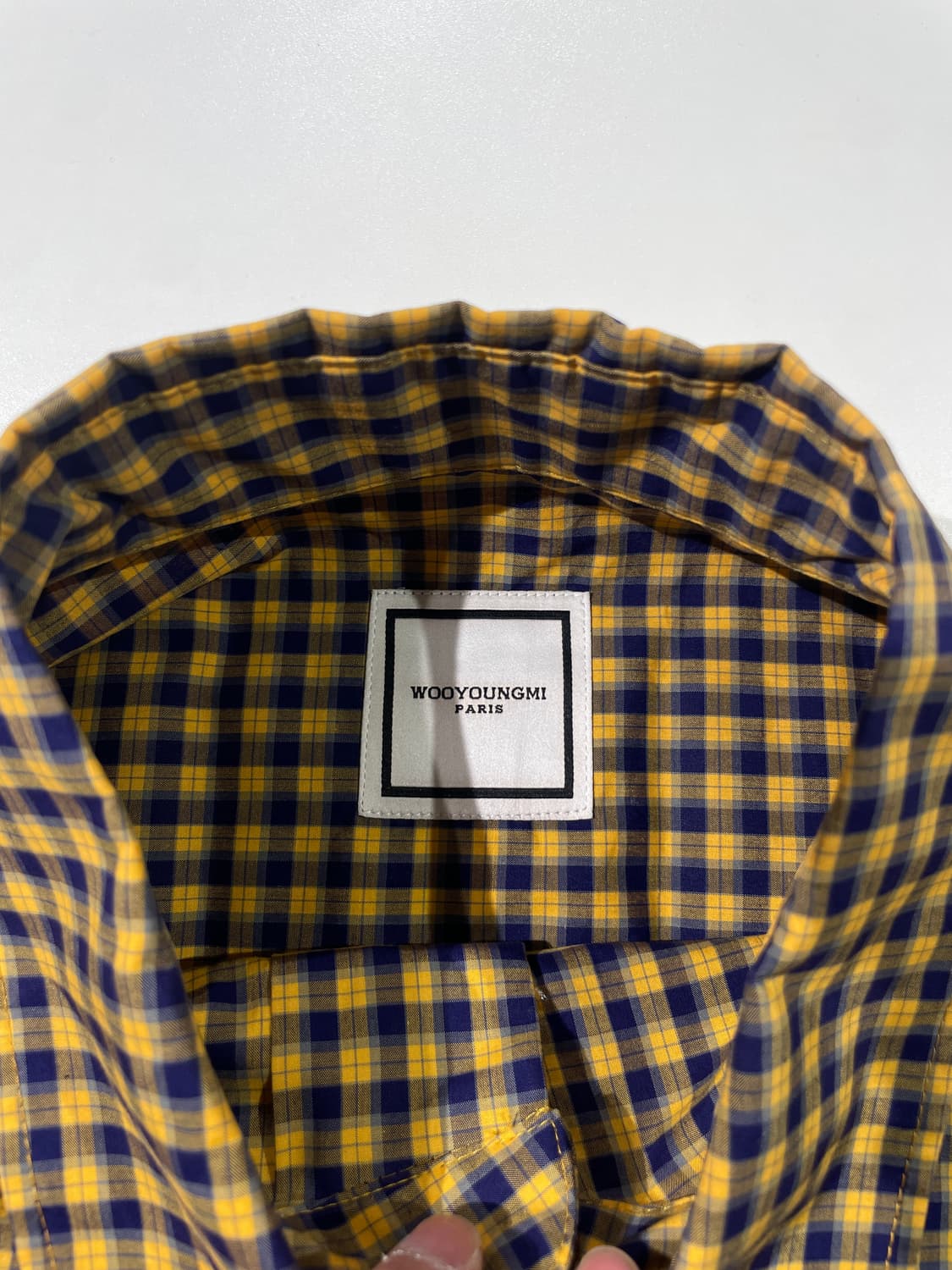 우영미 18S/S 백 커브 로고 체크 셔츠 상품이미지7