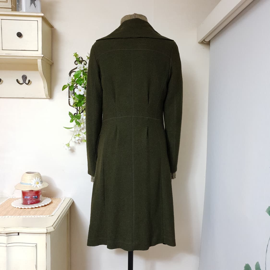 parceque mode 울나일론혼방 하이넥카라 핏앤플레어 슬림핏 코트 상품이미지6