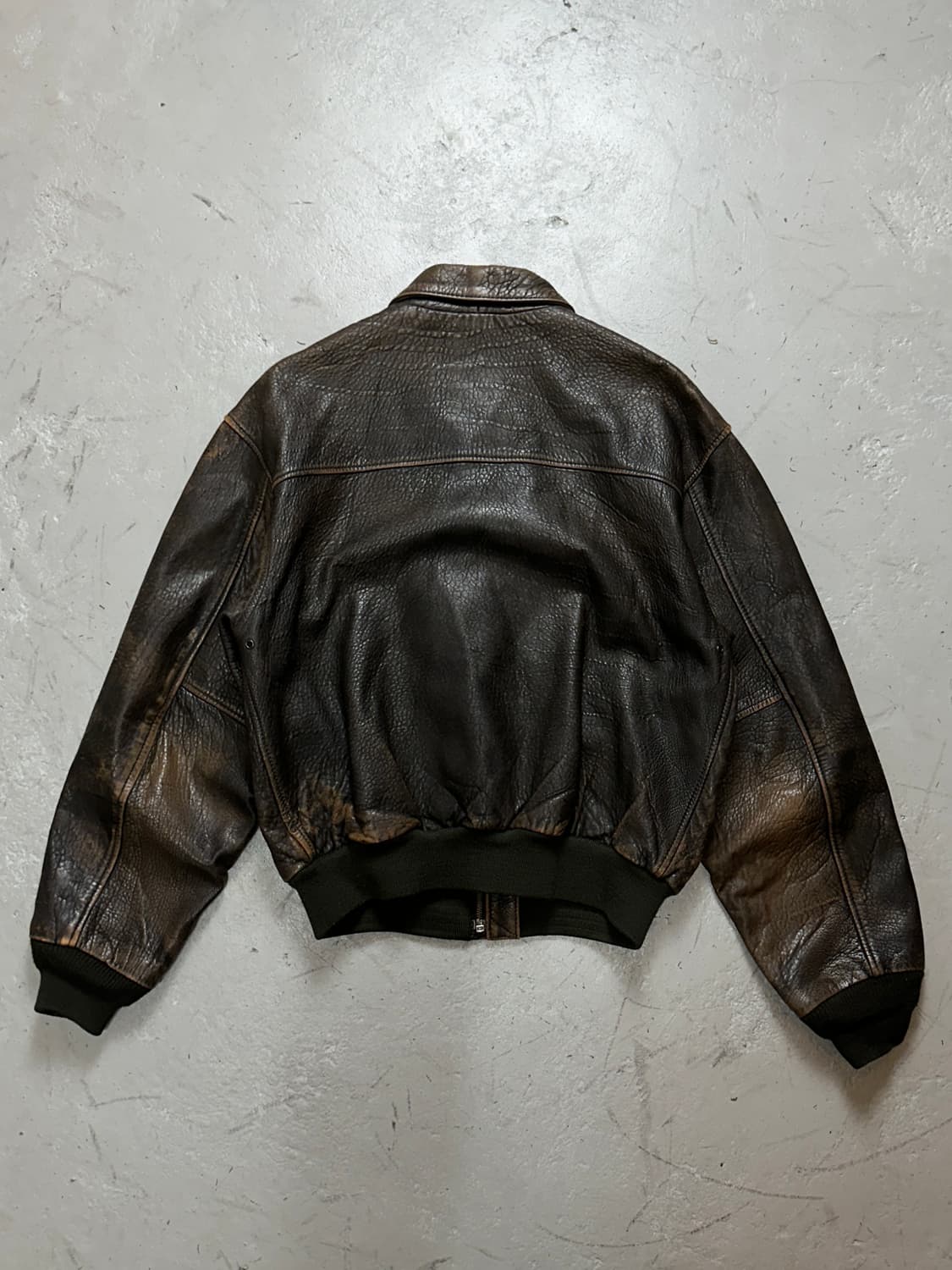 80's OG 아비렉스 레더 A-2 자켓 빈티지 레더 봄버 자켓 상품이미지4