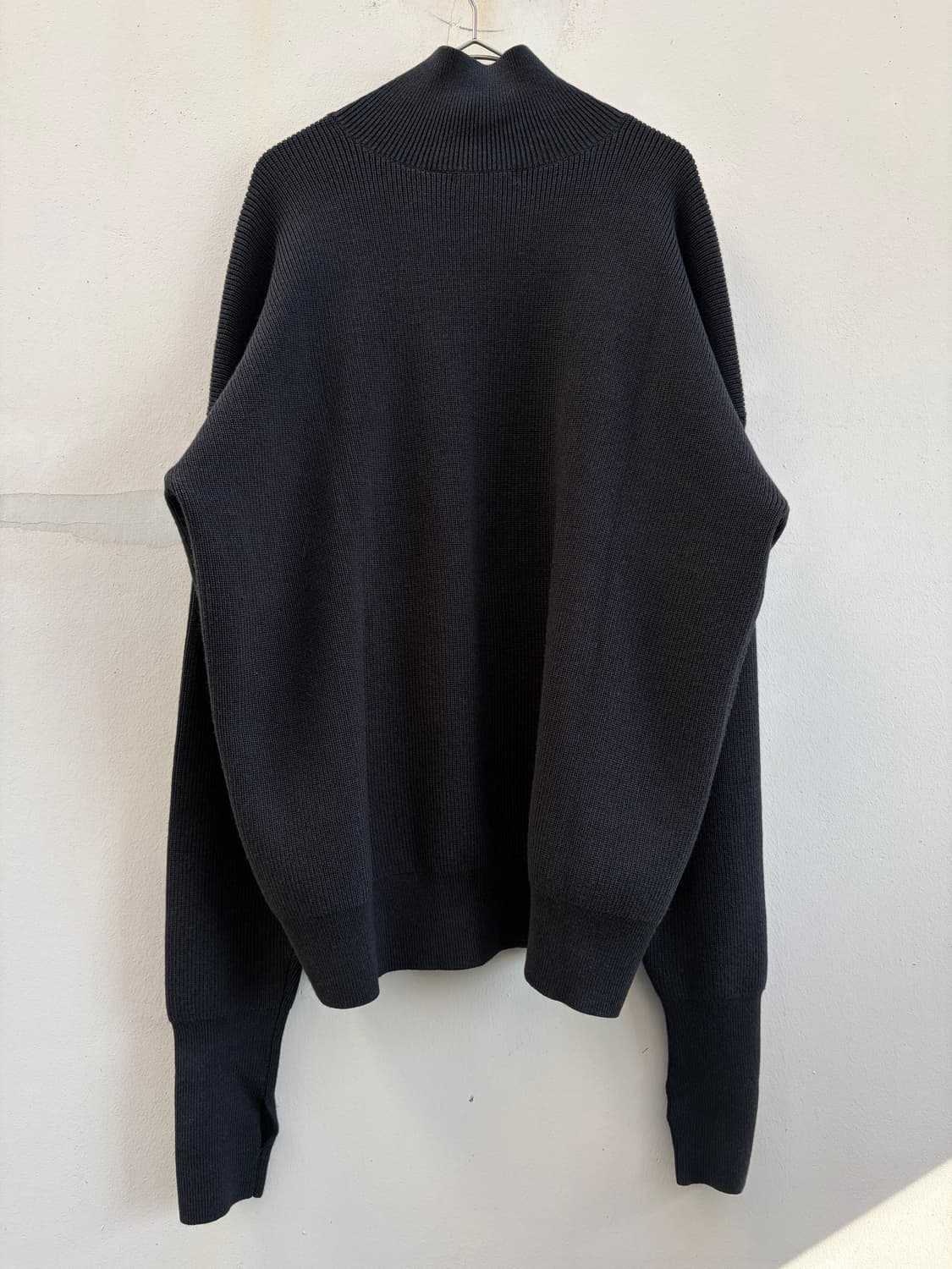 유니클로U 메리노울 블렌드 집업 XXL 풀오버 니트 블랙 르메르 유니클로 상품이미지5