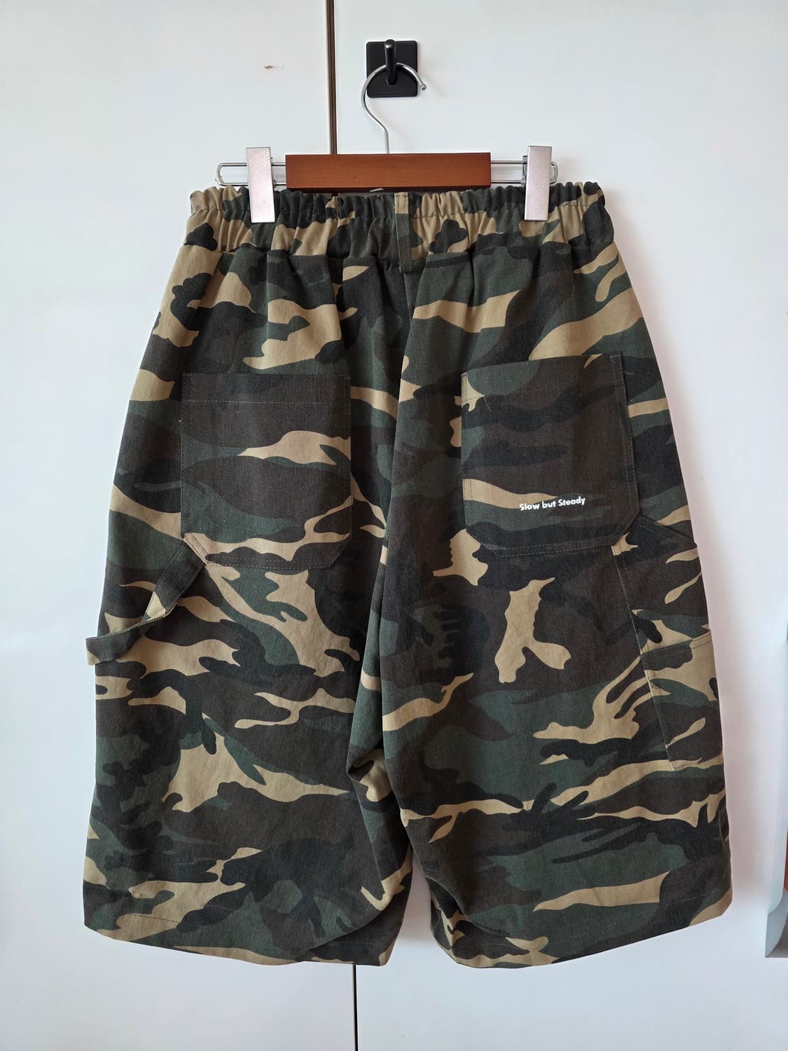 슬로우 레코드 하우스 카펜터 버뮤다 와이드 카모 팬츠 빈티지 그린 상품이미지2