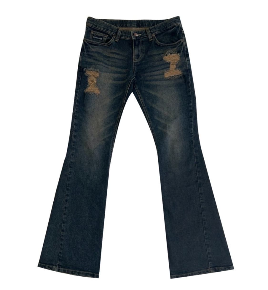 플리즈노팔로우 워싱 데미지 부츠컷 데님 상품이미지1