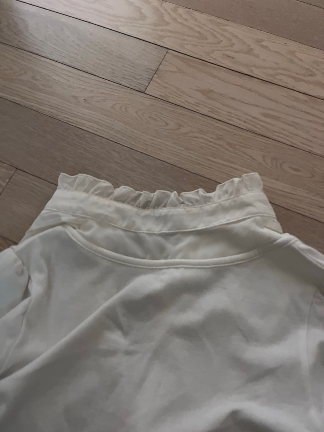 파우닝133 딱붙 허리라인 대장 블라우스 상품이미지3