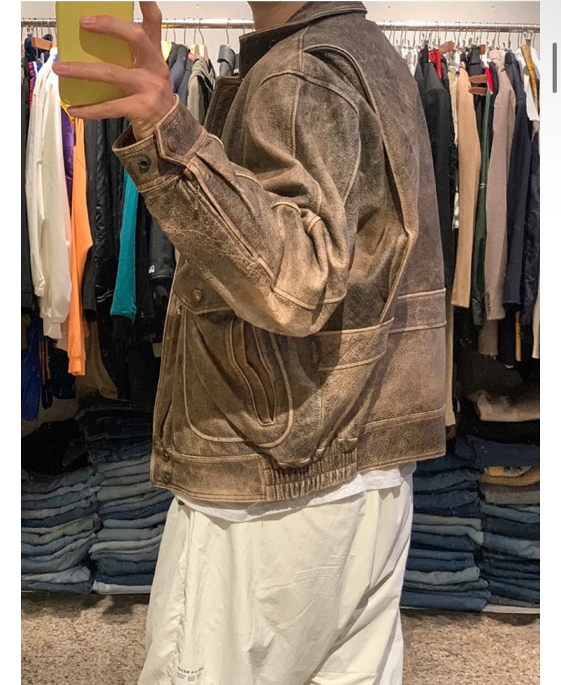 80‘s tokyo leather bomber jaket 상품이미지2