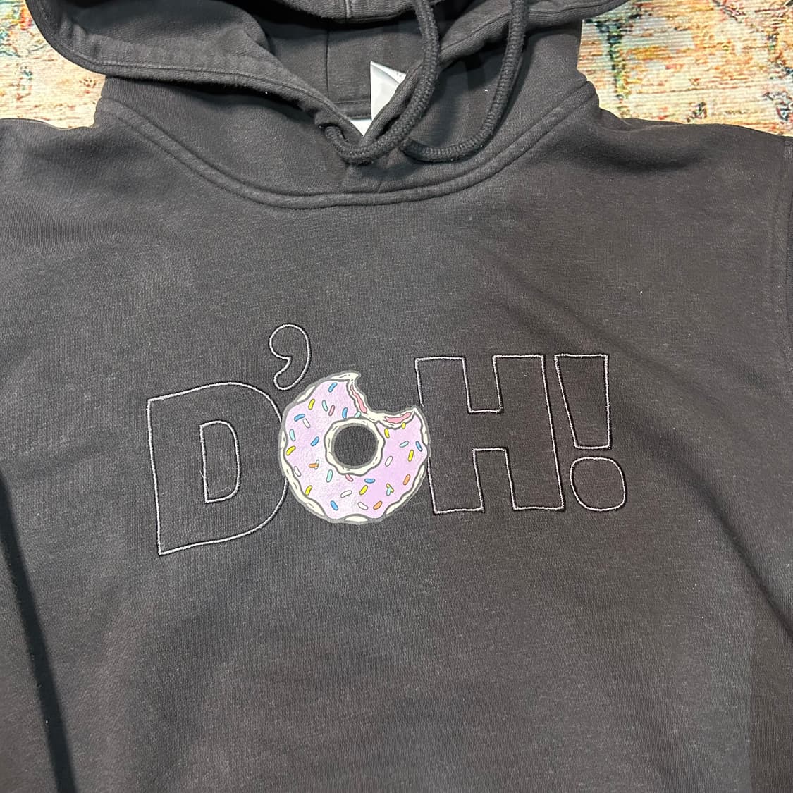 [L] 아디다스X심슨 D’oh 프린팅 후드티 상품이미지2