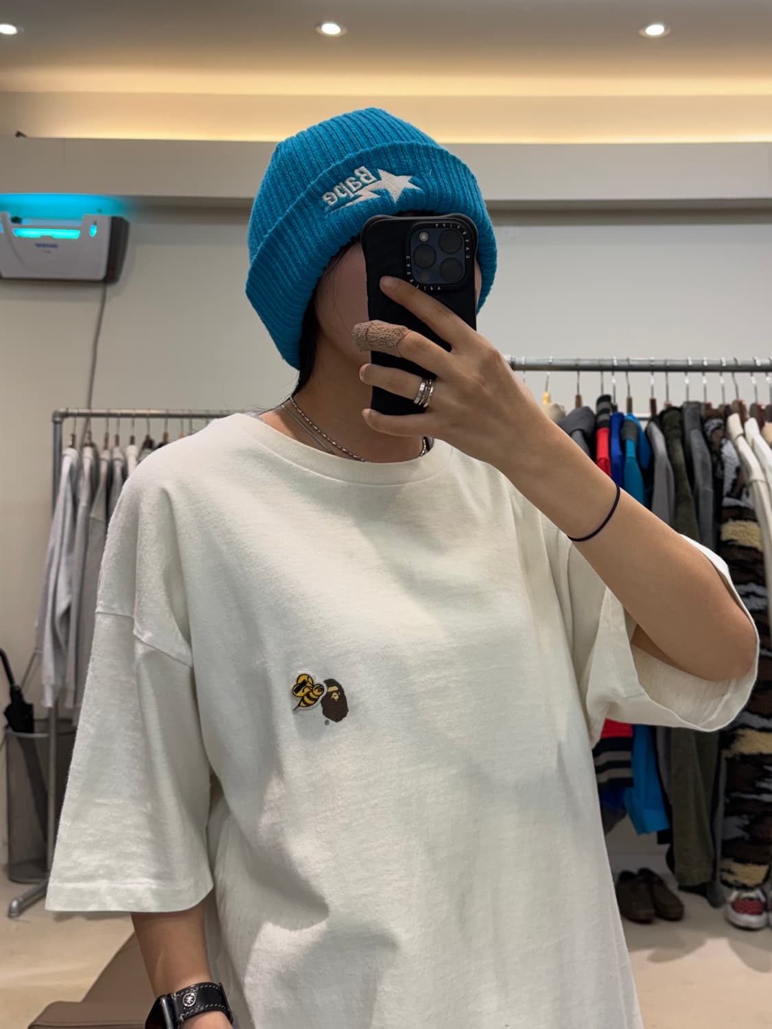 베이프x레디메이드 꿀벌 자수 로고 반팔 티셔츠 상품이미지7