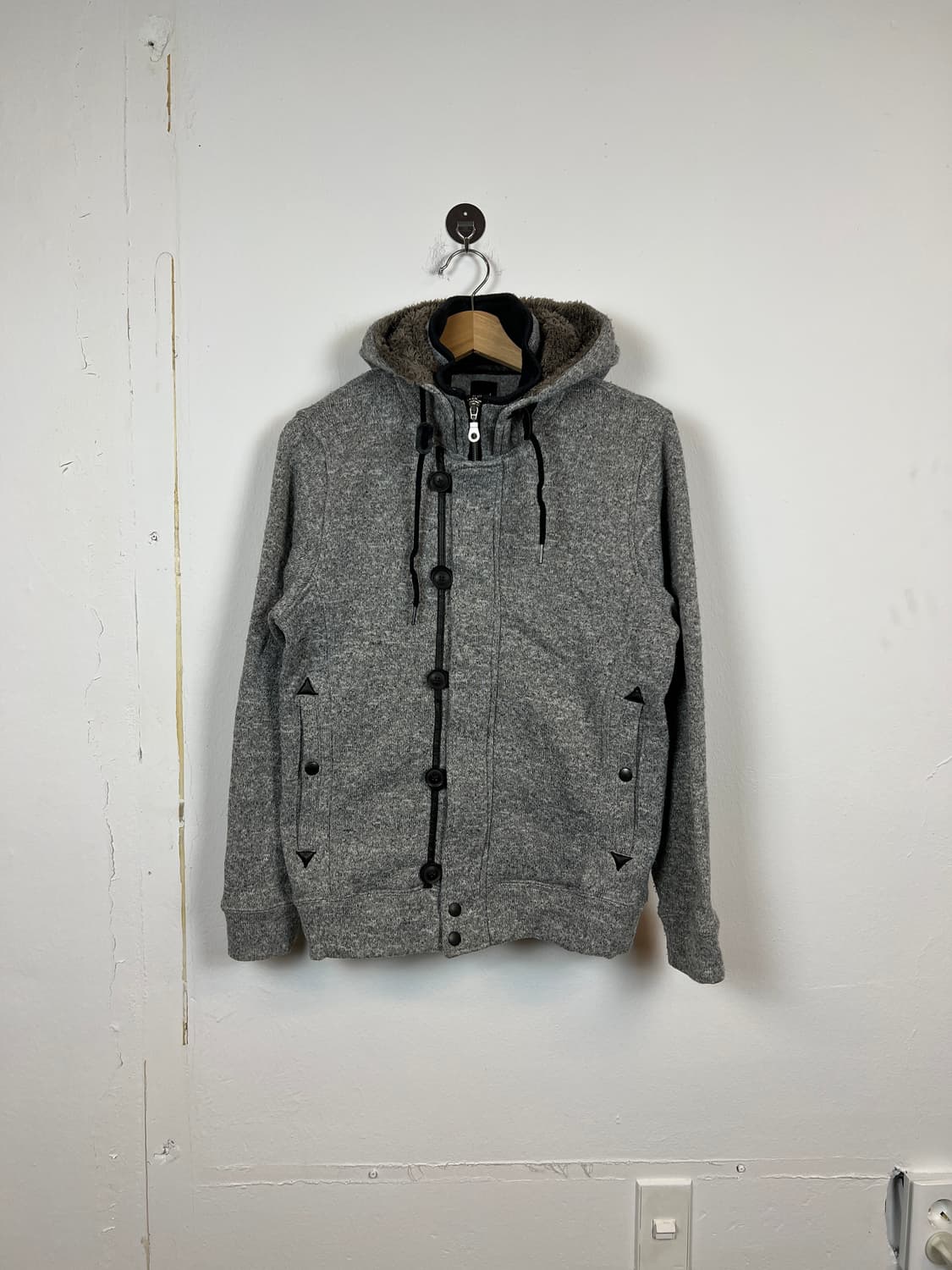 O147 JPN PLUS ONE 그레이 기모 후드집업 M 상품이미지1