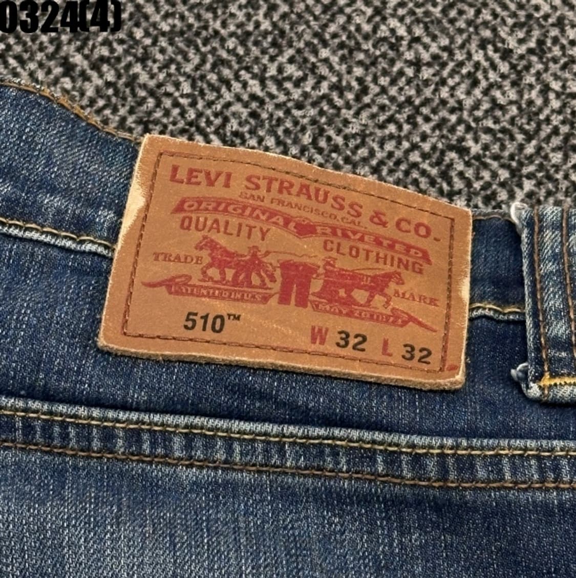 W32L32 리바이스 510 데님 청바지 빈티지 워싱 0324(4) 상품이미지3