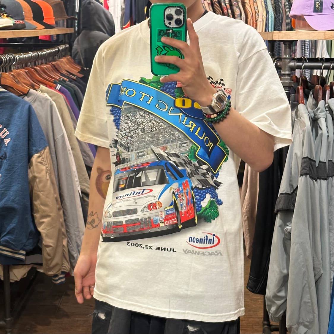 [HI] 빈티지 카 반팔티 화이트 상품이미지3