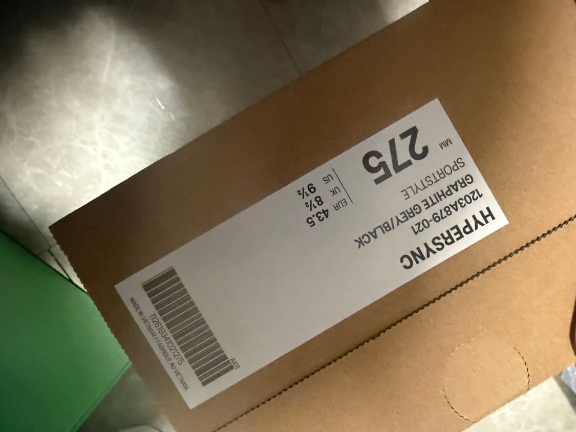 275사이즈 아식스 하이퍼싱크 블랙 상품이미지3