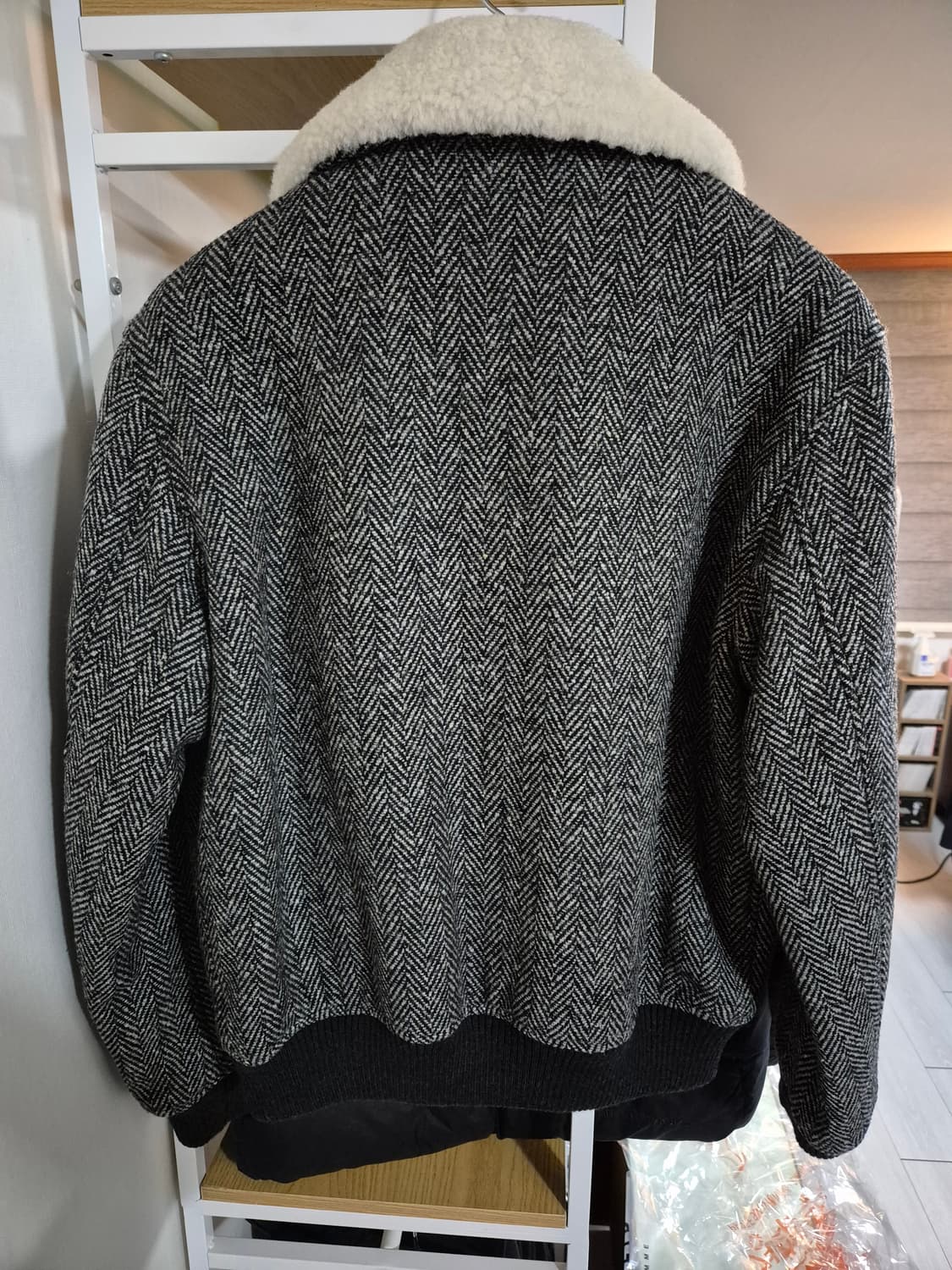 산드로옴므 시어링 양털자켓 헤링본 L 상품이미지2