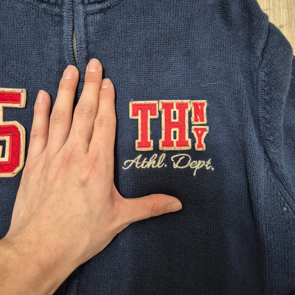 타미힐피거 올드스쿨 니트집업 상품이미지5