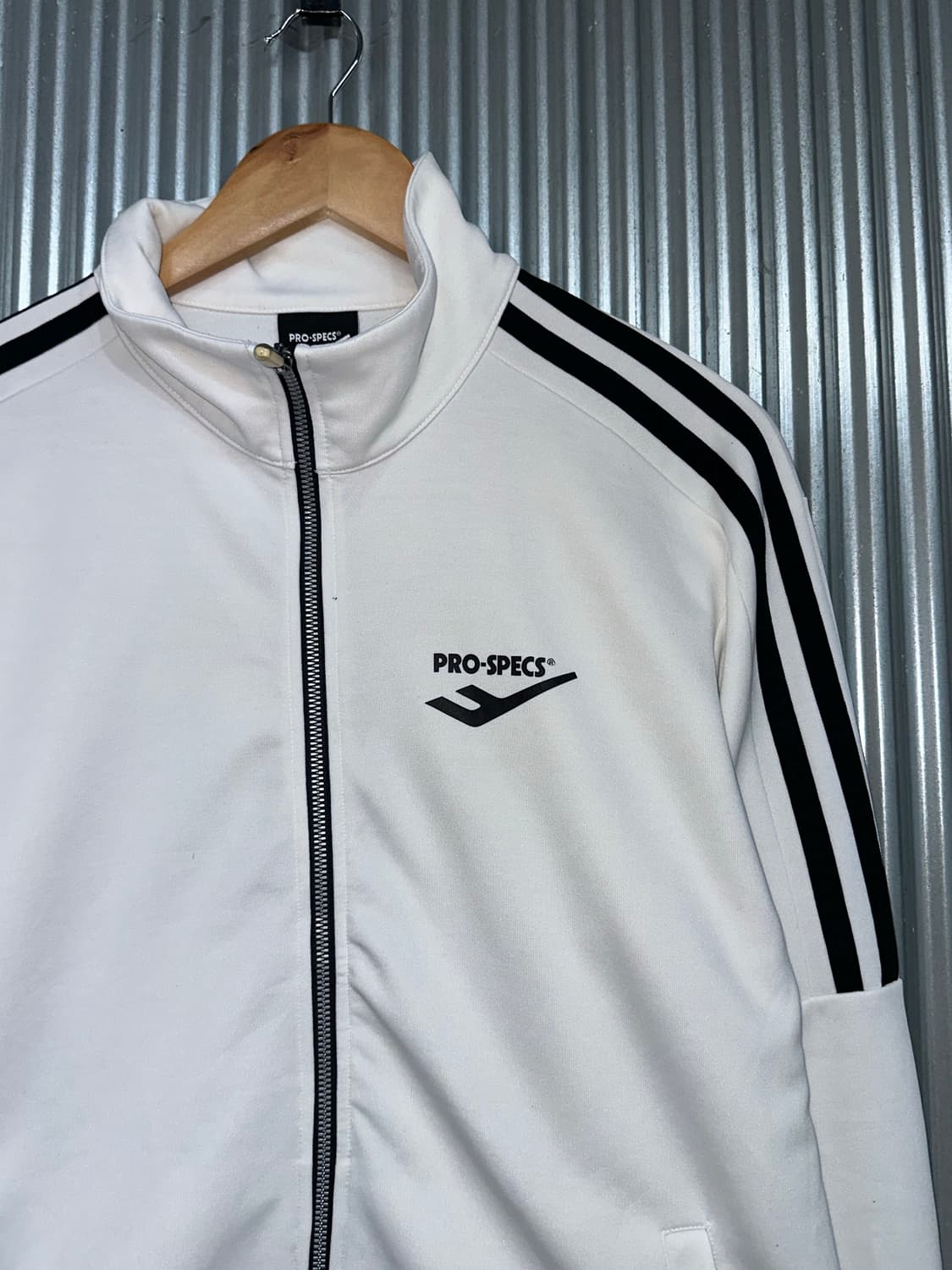 [105(XL)] 프로스펙스 화이트 블랙 삼선 집업 트랙탑  상품이미지3
