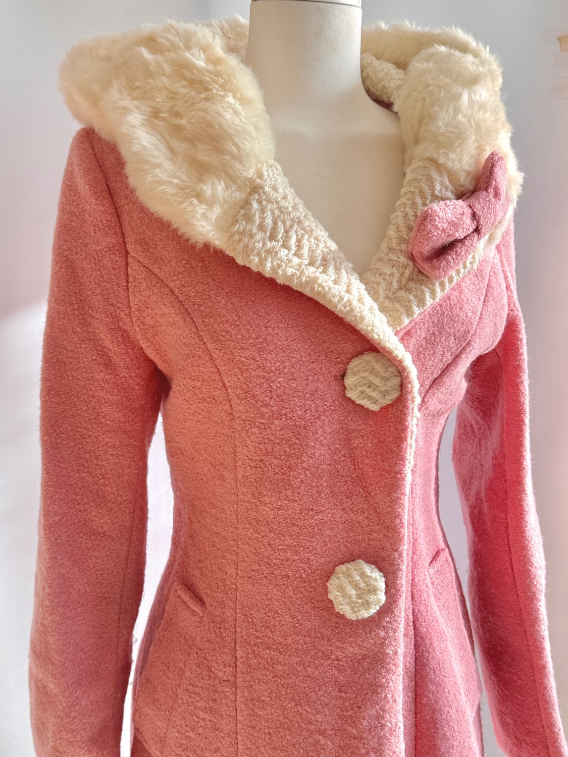 히메갸루 일본빈티지 헬로키티깔 핑크 코트 양산형  상품이미지2