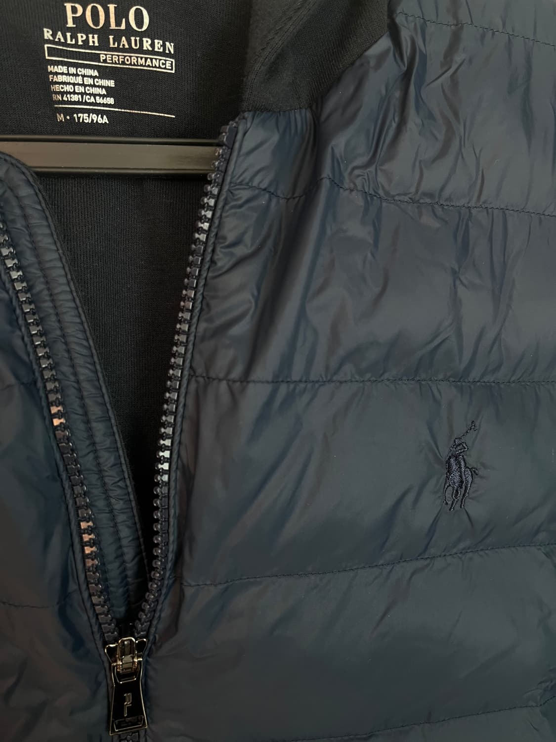 폴로 랄프로렌 후드 경량 패딩 조끼 네이비 [M] 상품이미지5