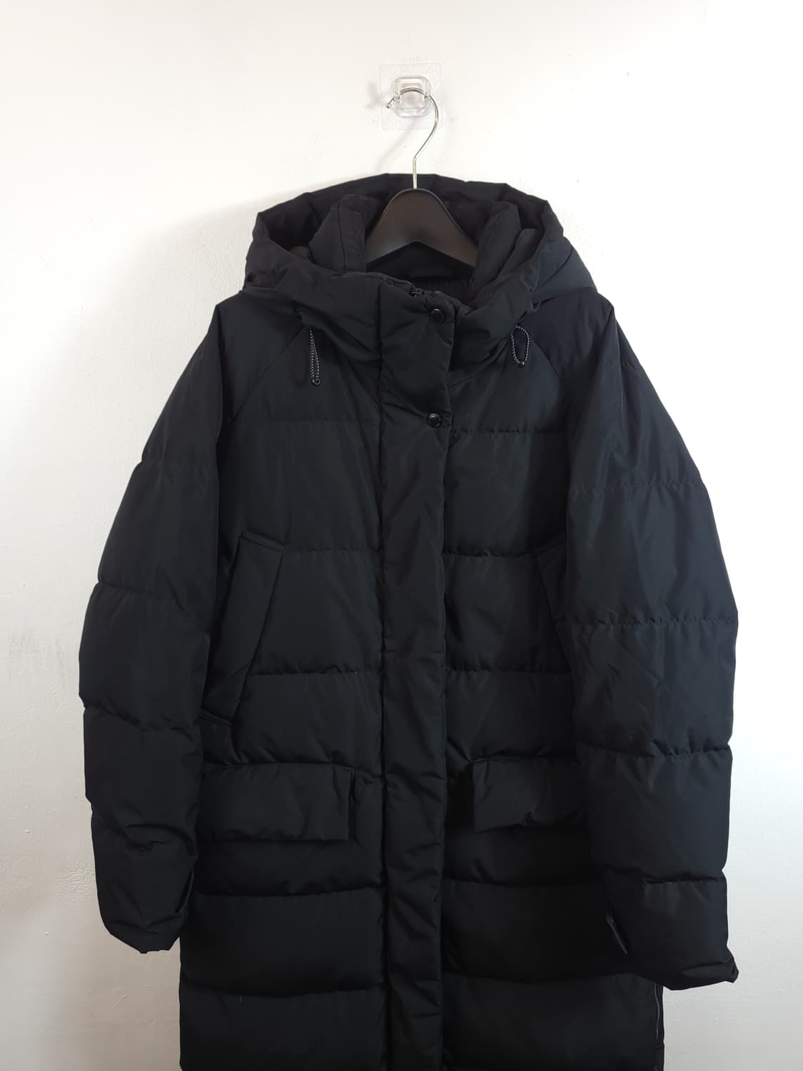 스파오 롱다운패딩 블랙 95 M 상품이미지2