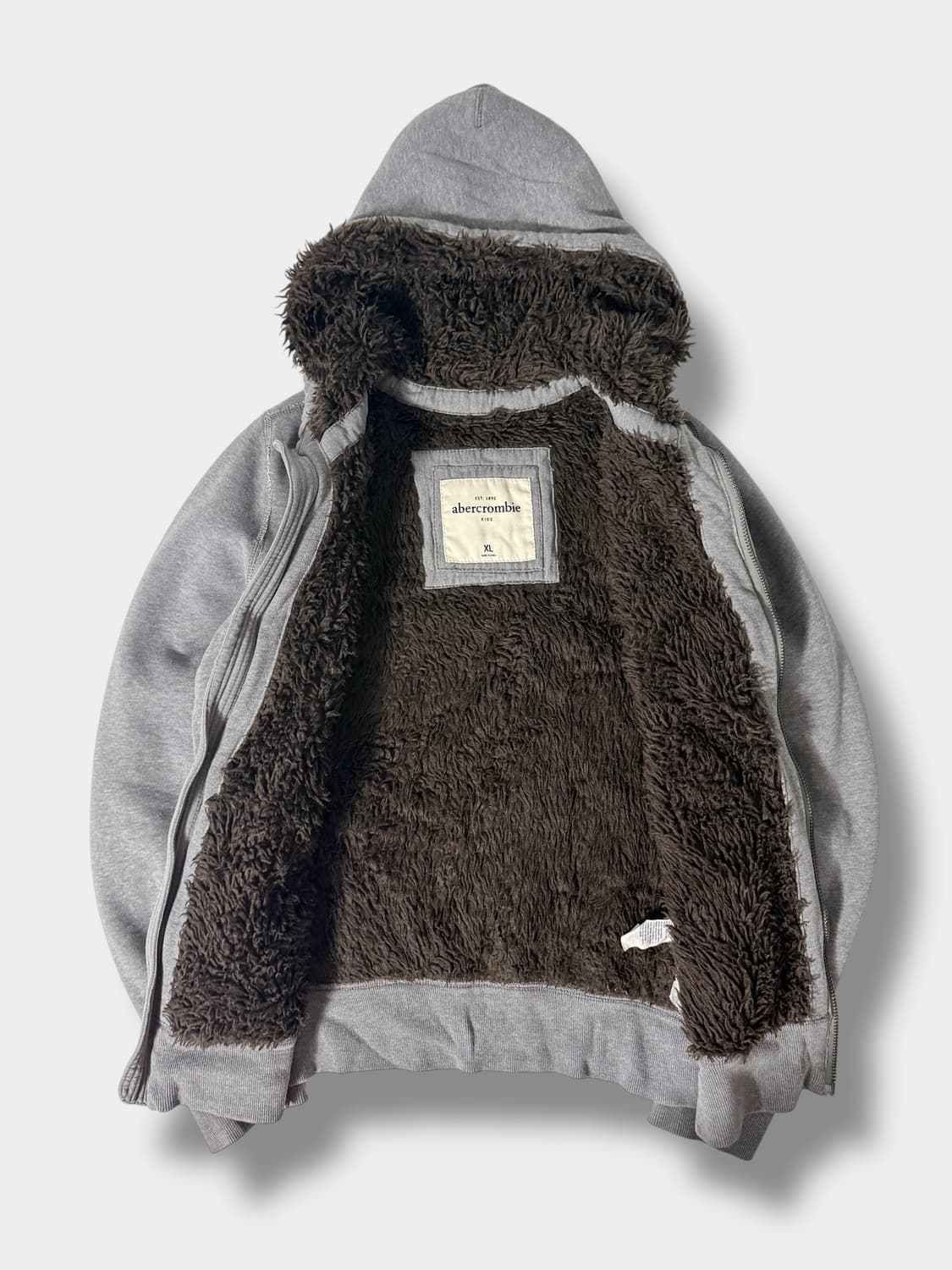 아베크롬비 루즈핏 00‘s 울프죠 그레이 후드집업 상품이미지2