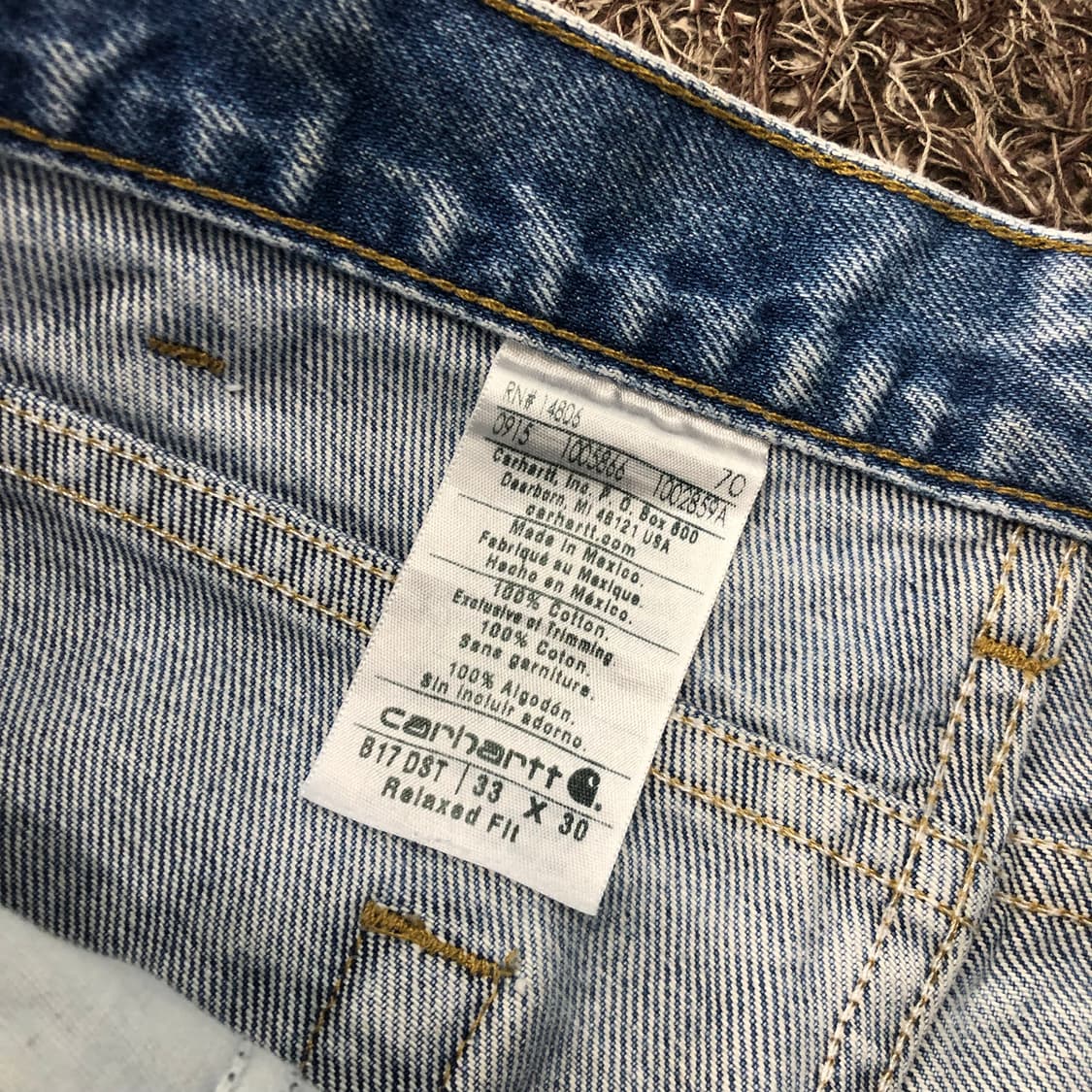 칼하트 워싱 데님 팬츠 상품이미지6