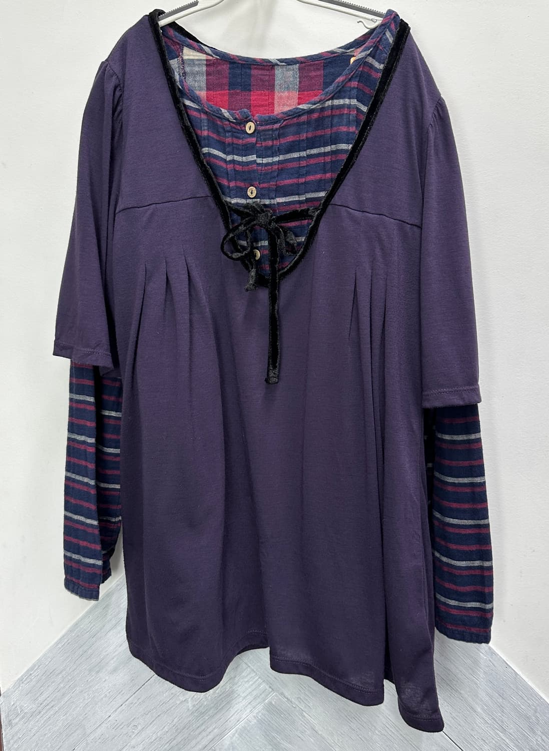 💜하구미의 퍼플 그런지 코디세트💜 히피 레이어드 리본 일본 빈티지 상품이미지4