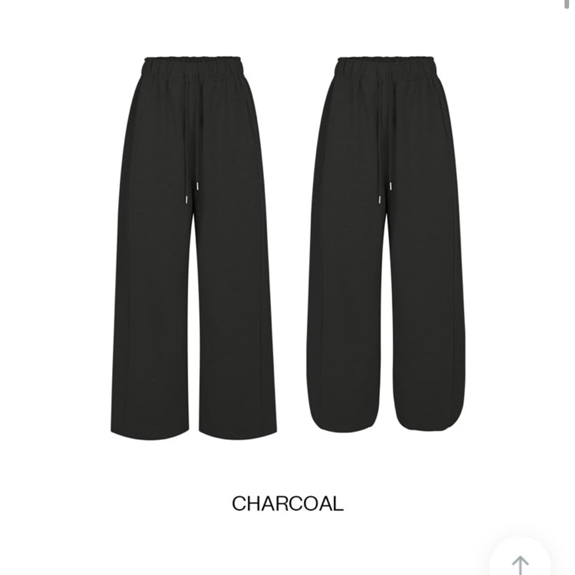 블랙업 비베이직 헤비스웨트 와이드 투웨이 트레이닝 팬츠 츄리닝 차콜 상품이미지2