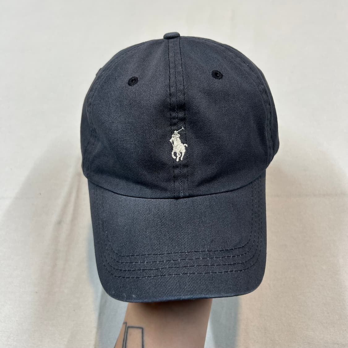 폴로 랄프로렌 볼캡 모자 가죽스트랩 정품 워시드 블랙 상품이미지2
