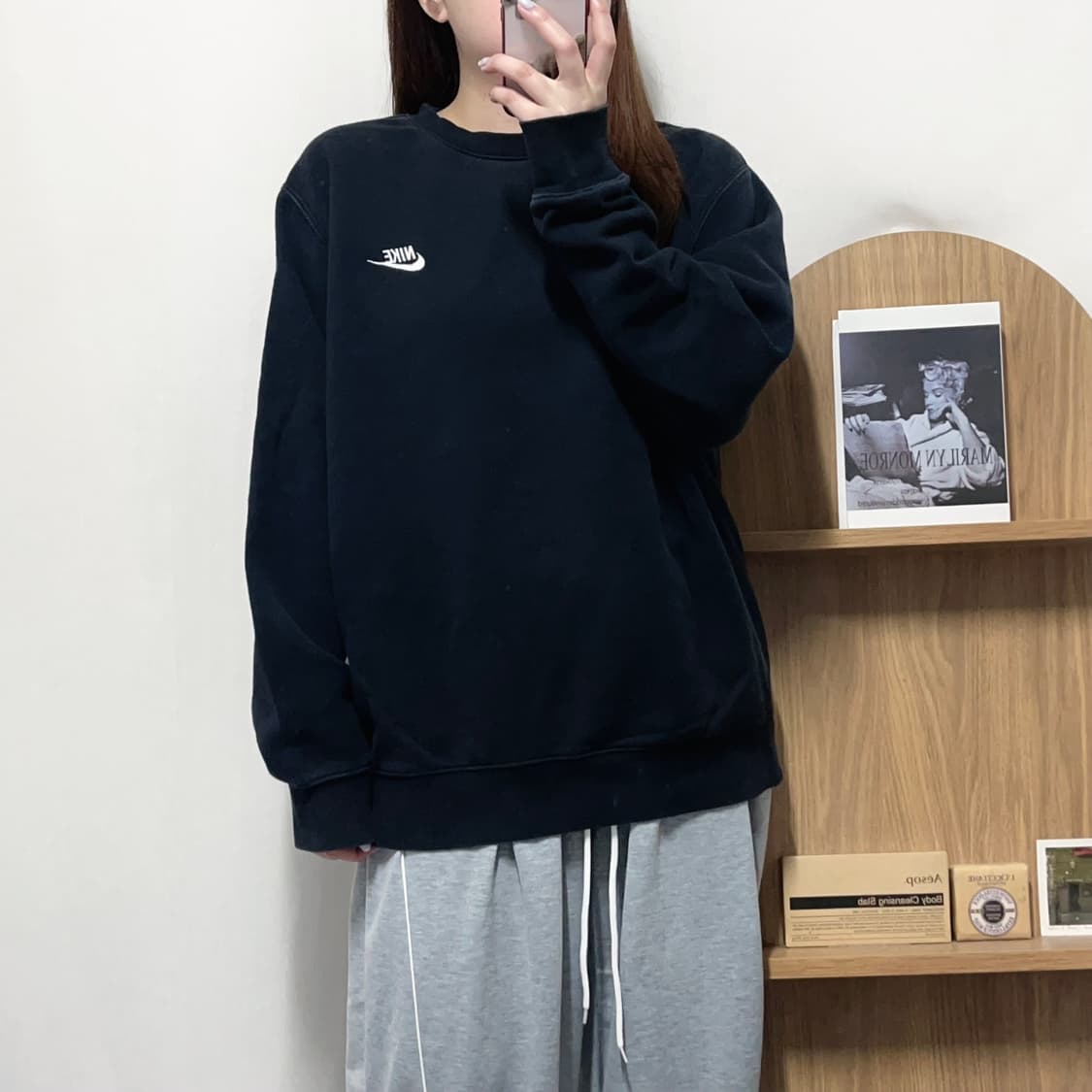 [정품] 나이키 블랙 푸츄라 기모 맨투맨 [ XL ] 상품이미지2