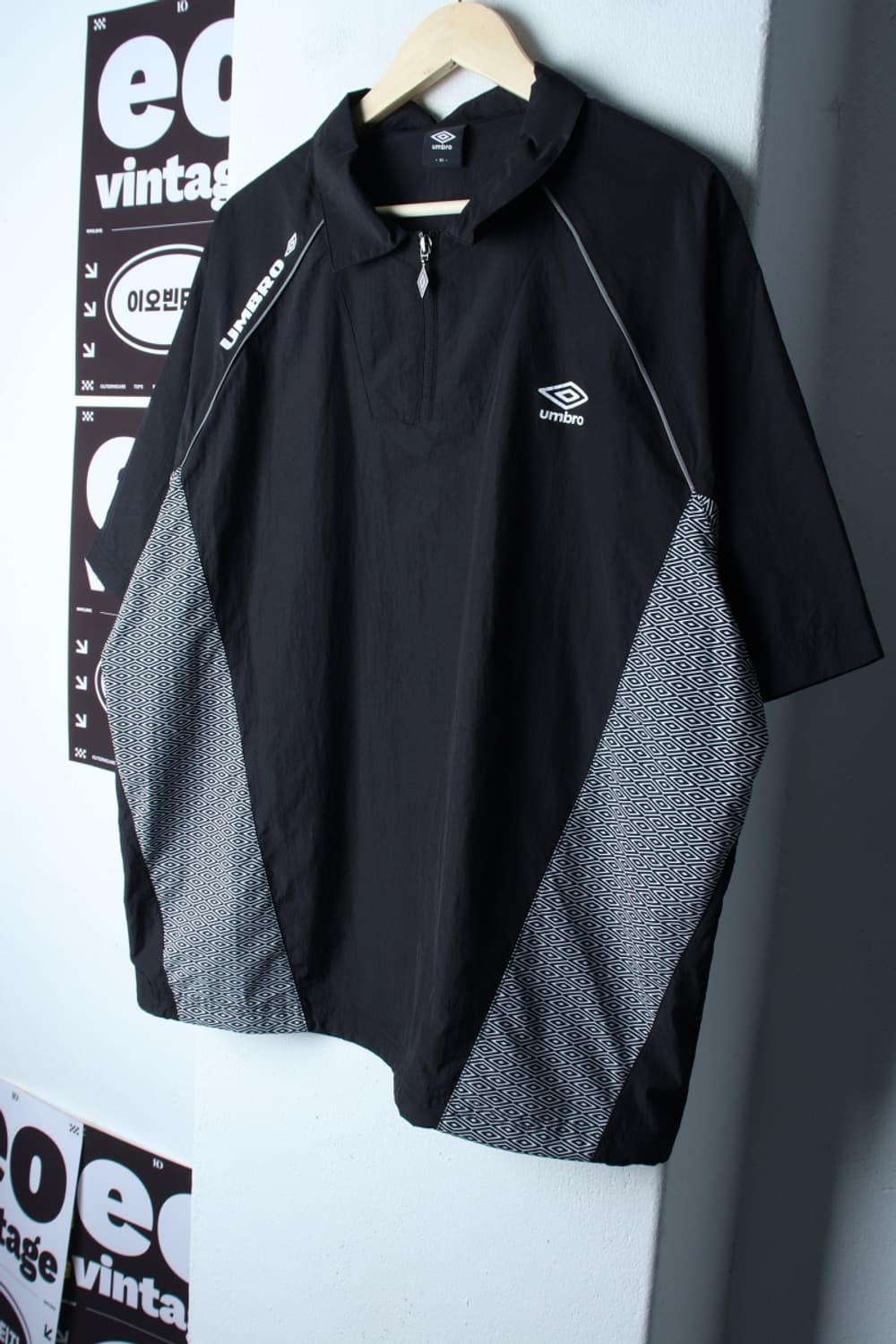 (XL-2XL) 엄브로 집업 바람막이 점퍼자켓 반소매 웜업-H32836 상품이미지1