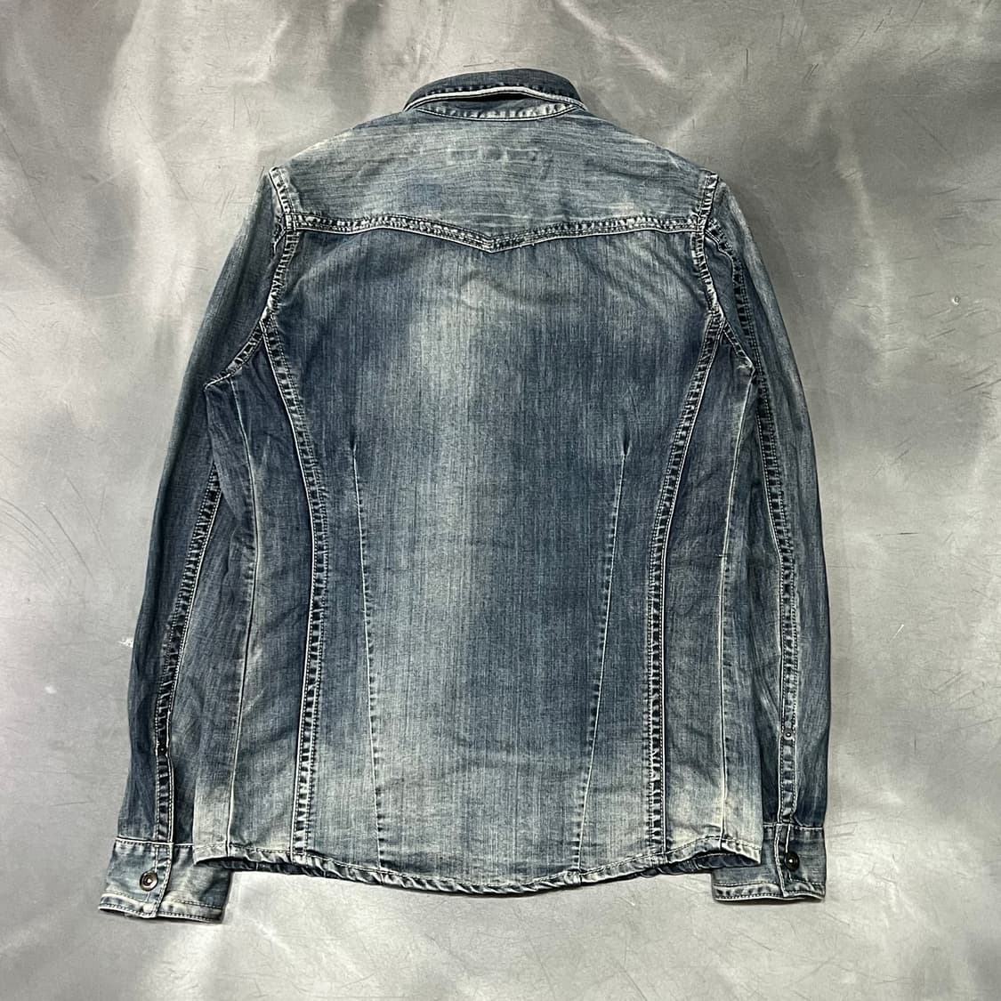  SCHLUSSEL 워시드 절개 셔츠 y15566 상품이미지2