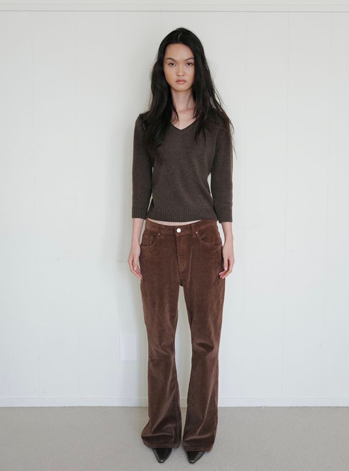 Repos 리포스 부츠컷 팬츠 브라운 상품이미지2