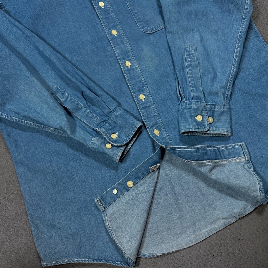 80's Chaps Ralph Lauren 컨트리 코튼 데님 셔츠 상품이미지3