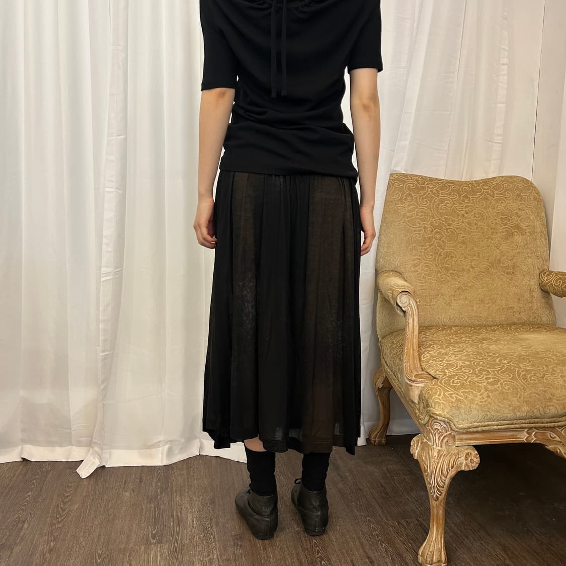 요지 야마모토 Ys 그라데이션 플레어 스커트 상품이미지2