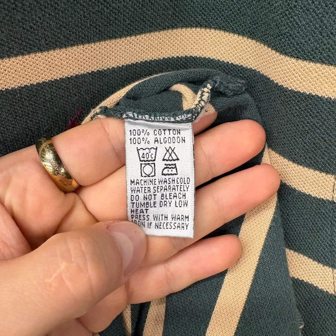 00s 폴로 랄프로렌 포레스트 그린 스트라이프 PK폴로셔츠 N1585 상품이미지9
