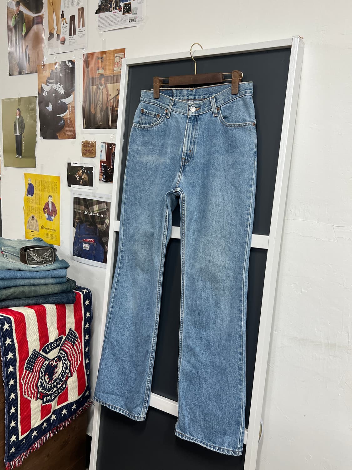 00s Levis 리바이스 517 부츠컷 연청 데님 팬츠  상품이미지9