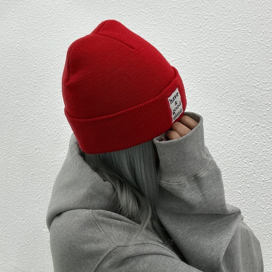 해브어굿타임 레드 비니 상품이미지2