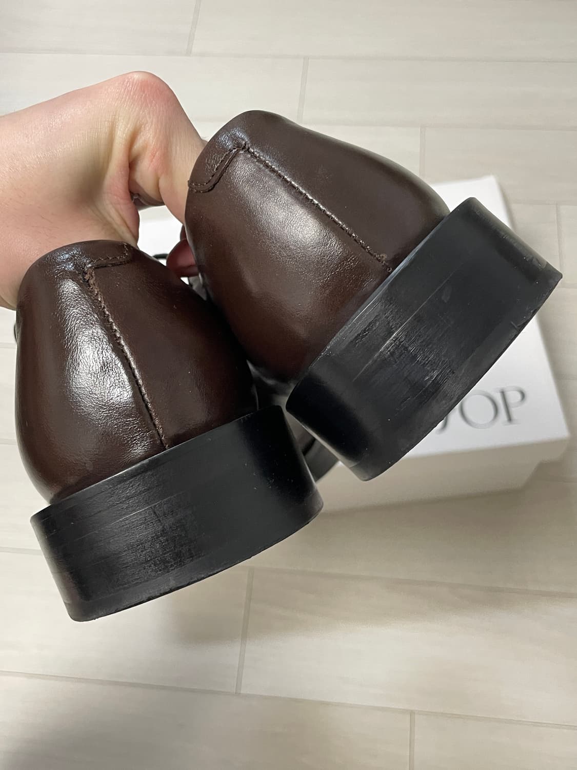 조셉트 prt샵 더비 슈즈 브라운 255 상품이미지4