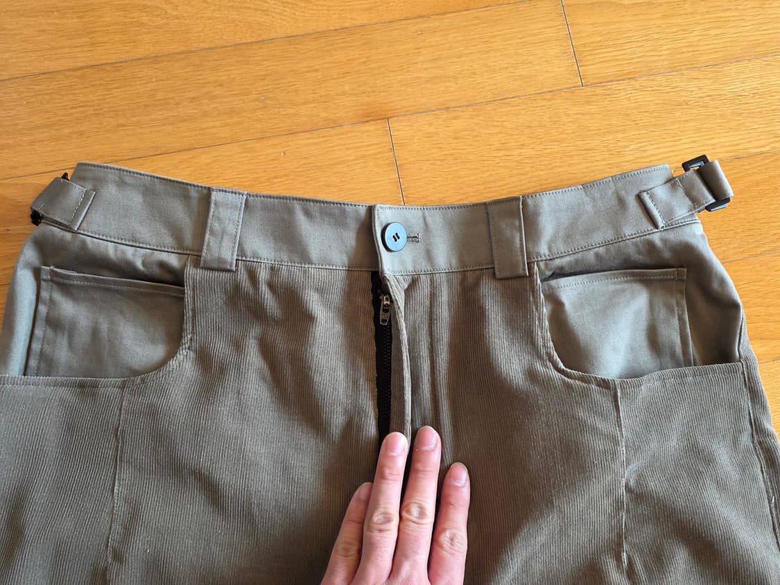 22fw 폴리테루 하나비 팬츠 올리브 XL 판매 상품이미지3