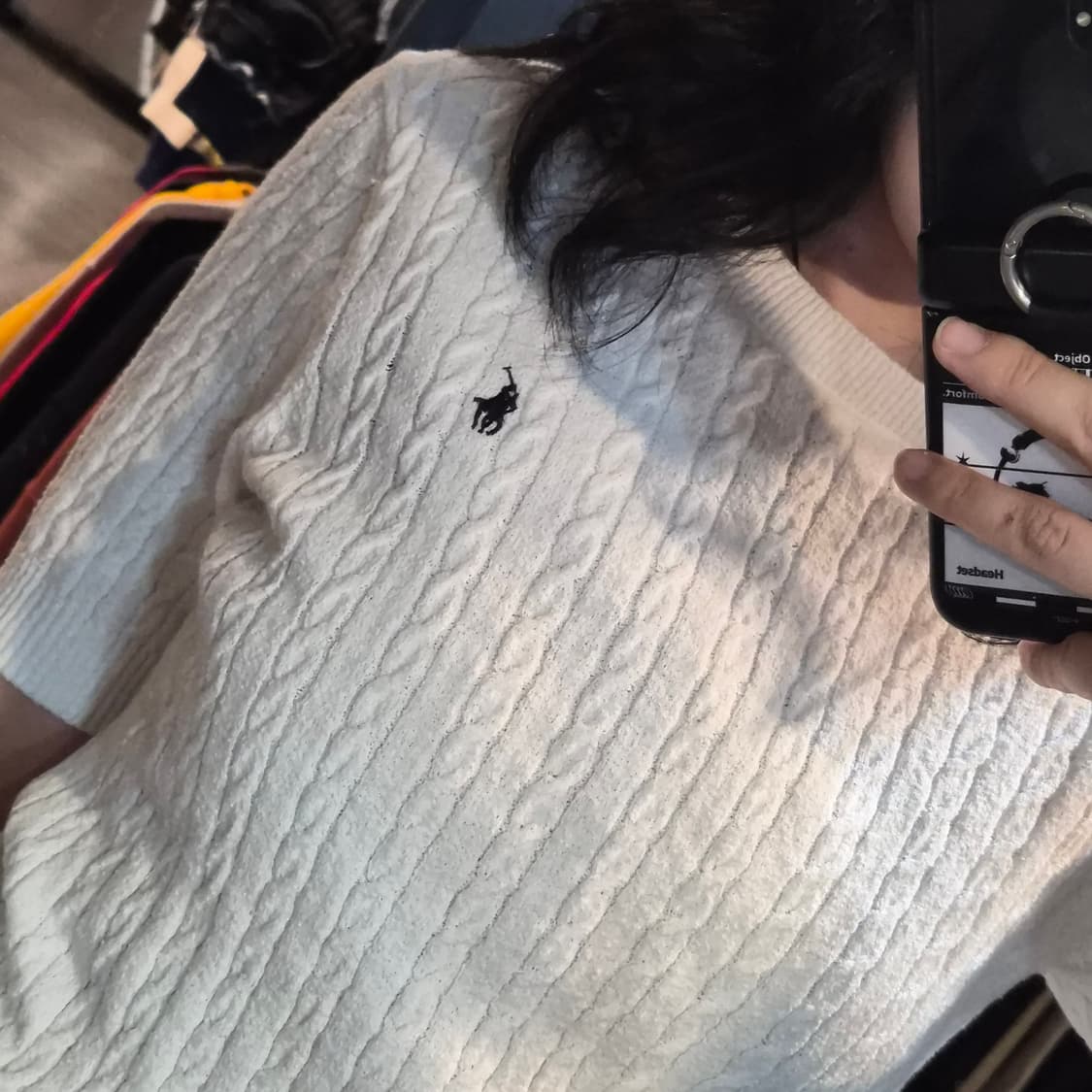 [NO.9] 폴로 꽈배기 반팔 니트 화이트 상품이미지4