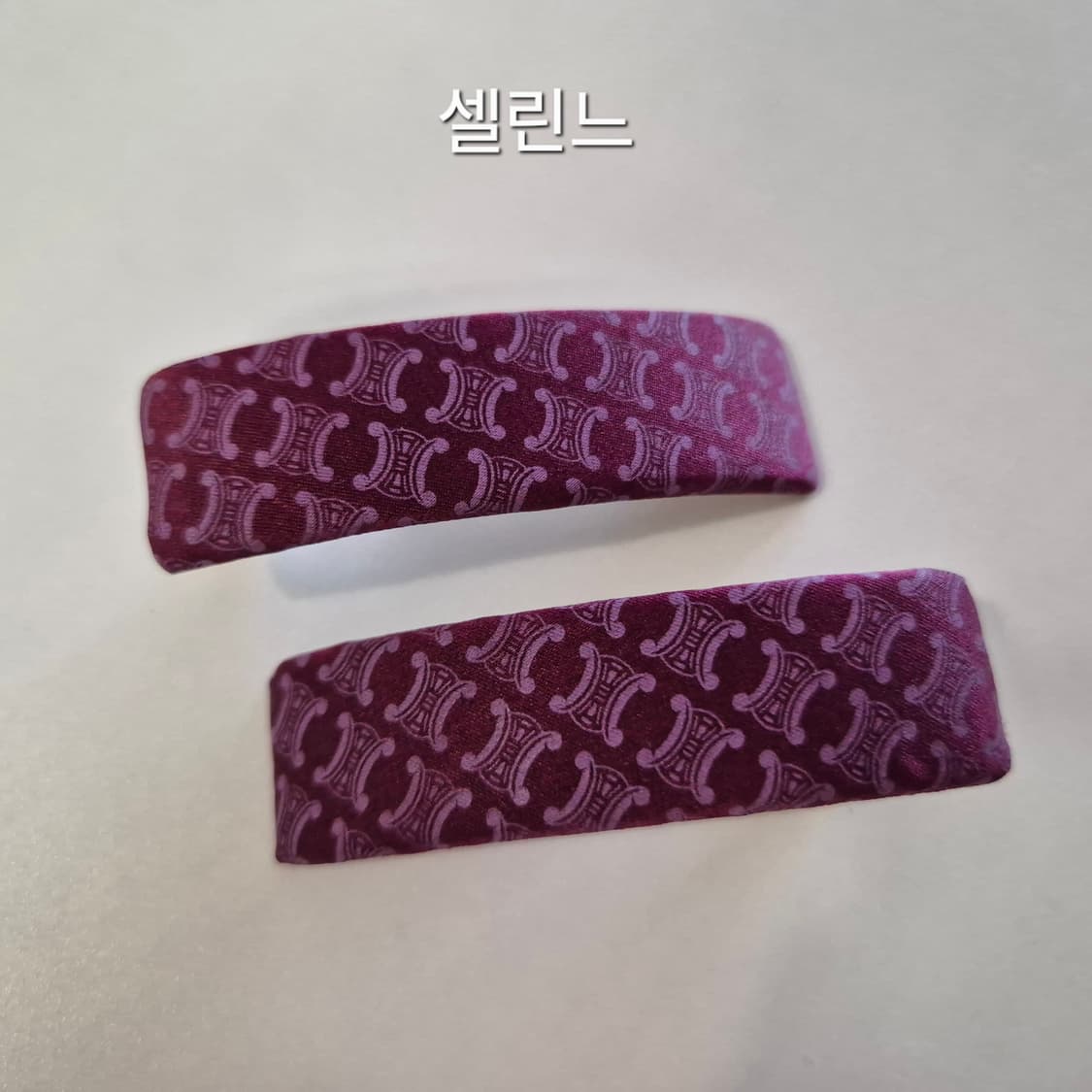 (정품원단)셀린느 로고 헤어핀 집게핀 2개 상품이미지1