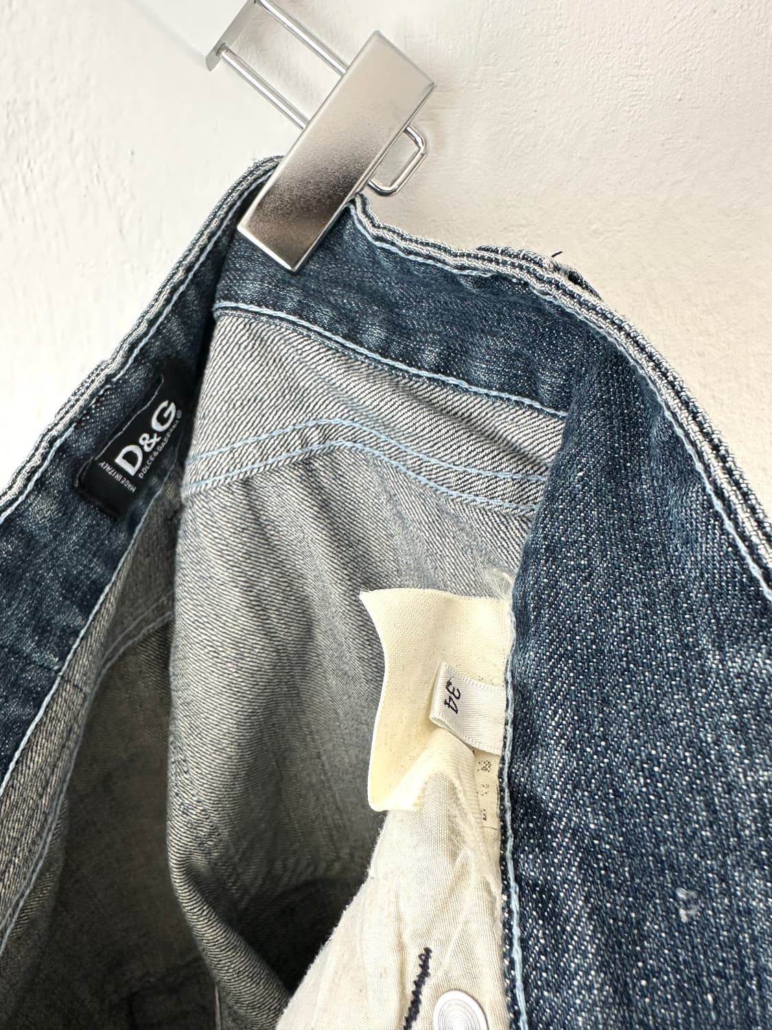 돌체앤가바나 2000s 사이드라인 로고 와이드 데님진 상품이미지9