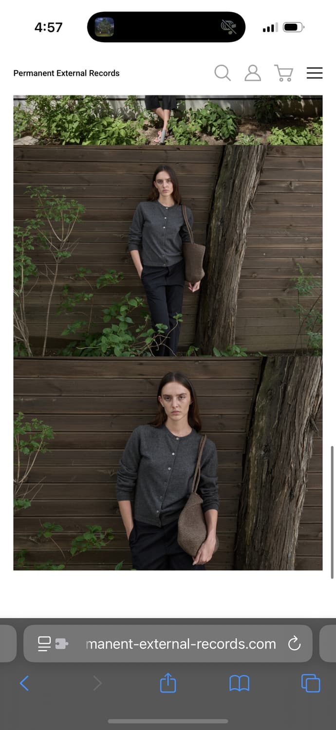 [3] Mudule short knit cardigan grey 상품이미지2