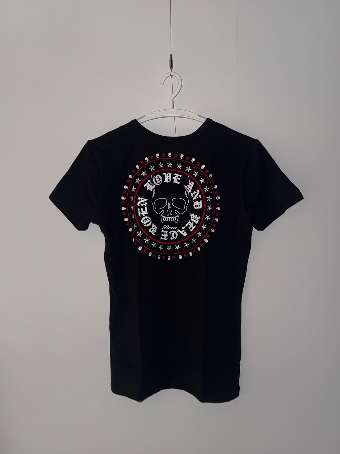 Roen Skull Beaded Graphic T-Shirt Black 상품이미지4