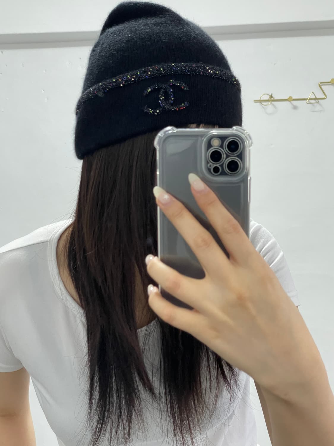 샤넬 캐시미어 블랙 비니 상품이미지3
