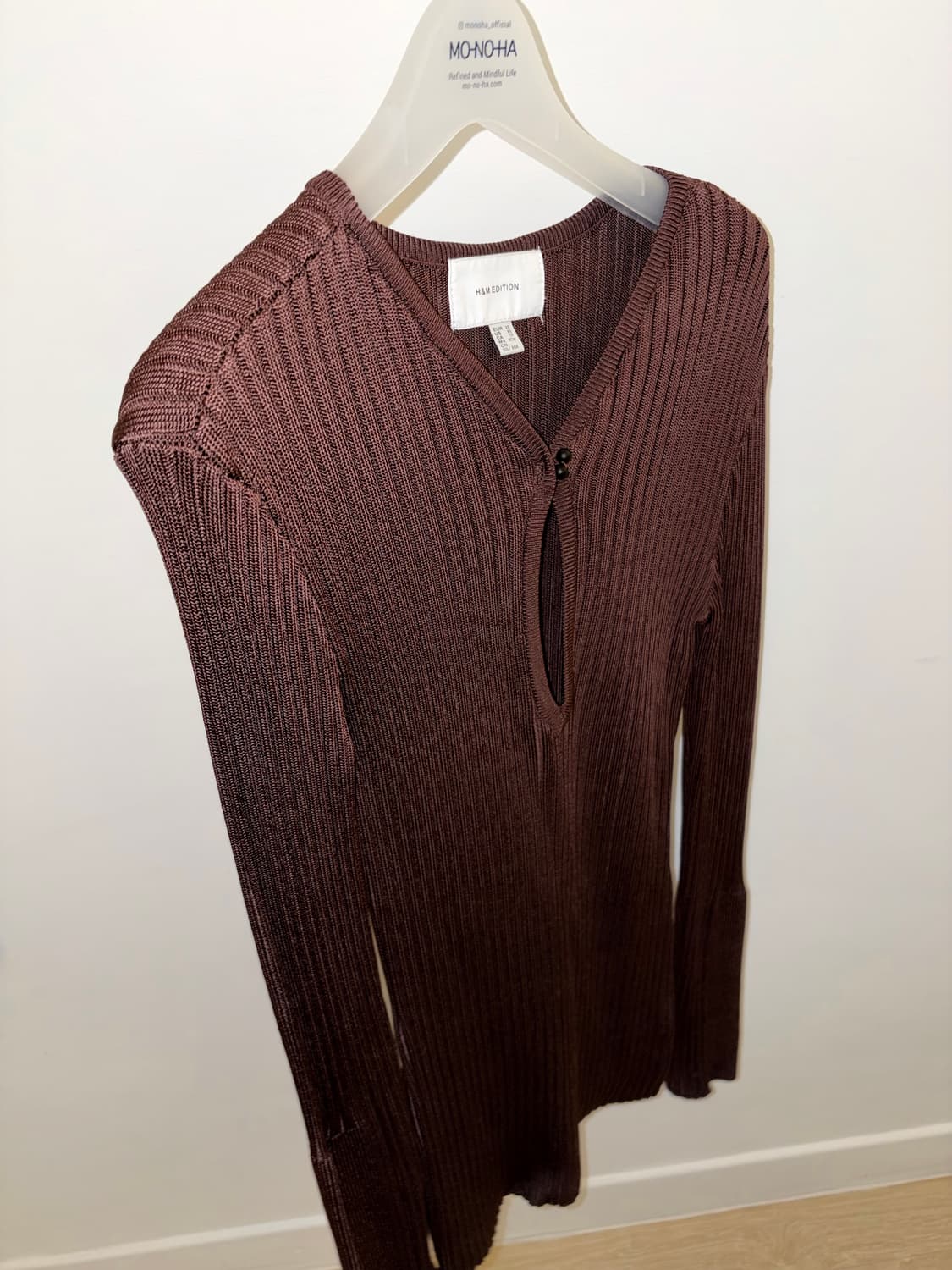 H&M EDITION 리브드 니트 브라운 상품이미지3