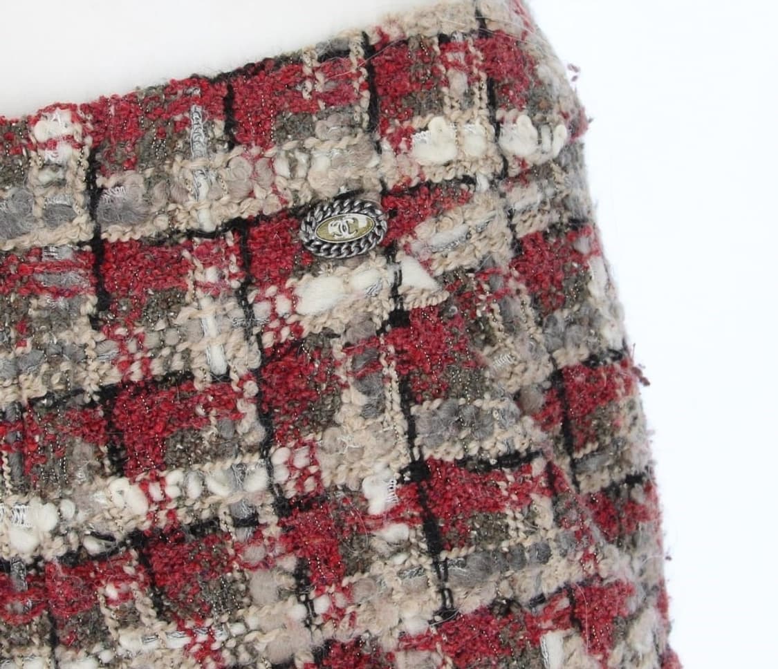 [BEST] 샤넬(CHANEL) 트위드 퍼 트리밍 미디 스커트
 상품이미지4