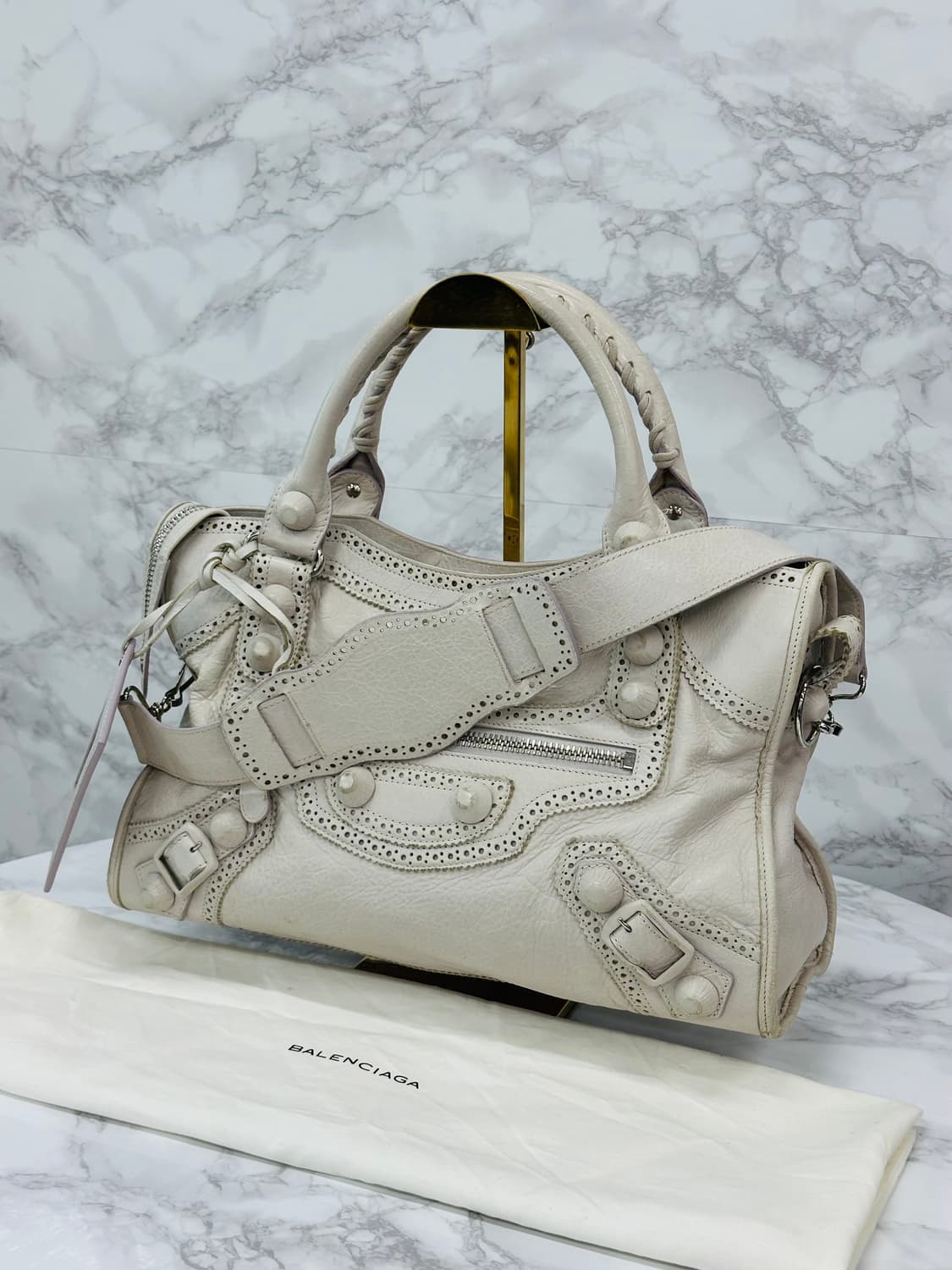 발렌시아가 모터 시티백 화이트 상품이미지3