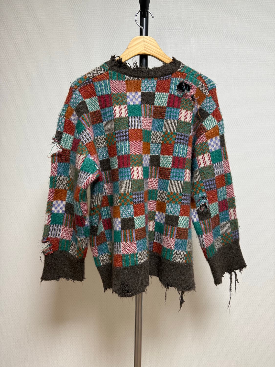 빈티지 체크 스웨터 상품이미지6