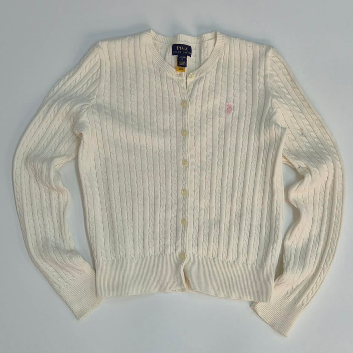 폴로 랄프로렌 신형 큐알택 케이블 걸즈 니트 가디건(L) 상품이미지2