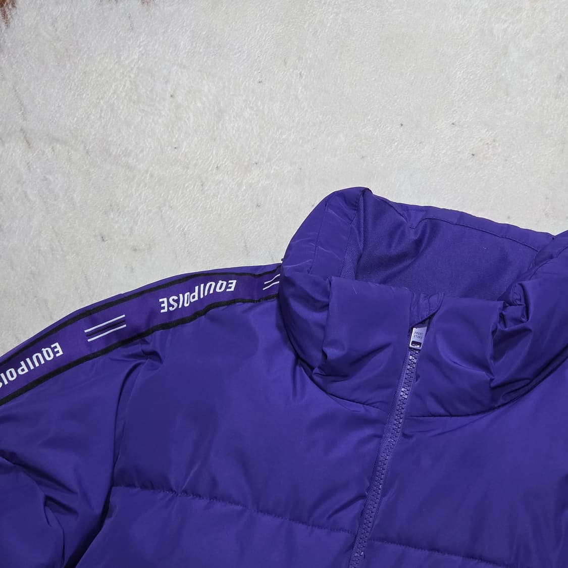 빈티지 퍼플 사이드라인 덕다운 패딩 상품이미지2